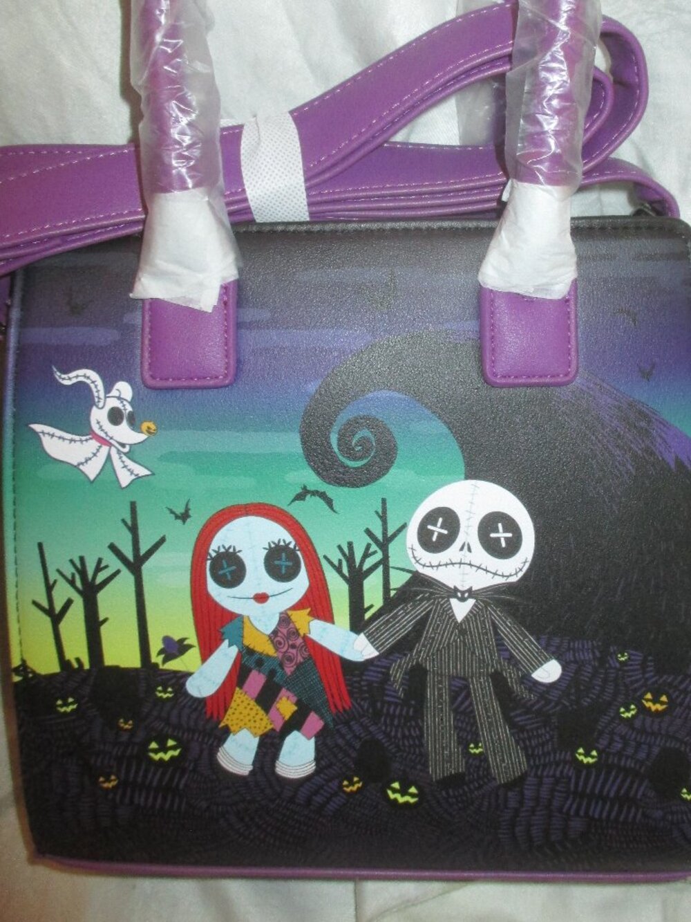 The Nightmare Before Christmas Jack & Sally Dolls Mini Satchel Bag Loungefly NWT